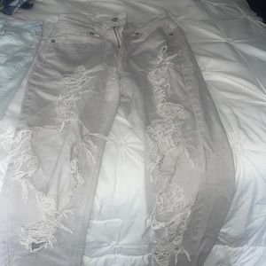 American eagle grey distressed size 2